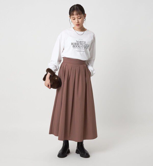 UNITED ARROWS green label relaxing「タック フレア スカート」|フレア|