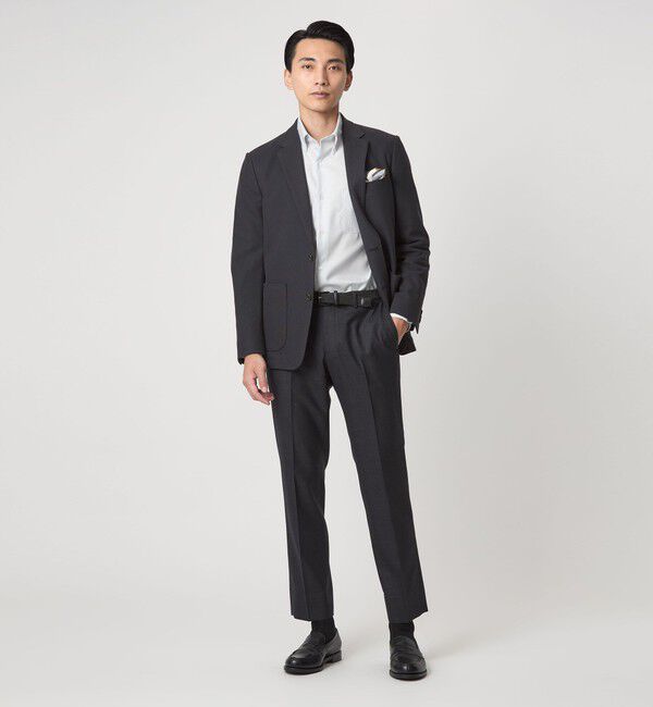 UNITED ARROWS green label relaxing「エブリット コットンオックス ソリッド スナップ ボタンダウン シャツ -イージーアイロン-」|シャツ・ブラウス|