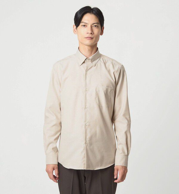 UNITED ARROWS green label relaxing「エブリット コットンオックス ソリッド スナップ ボタンダウン シャツ -イージーアイロン-」|シャツ・ブラウス|