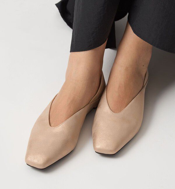 UNITED ARROWS green label relaxing「スクエア 2WAY フラットシューズ」|ローファー|