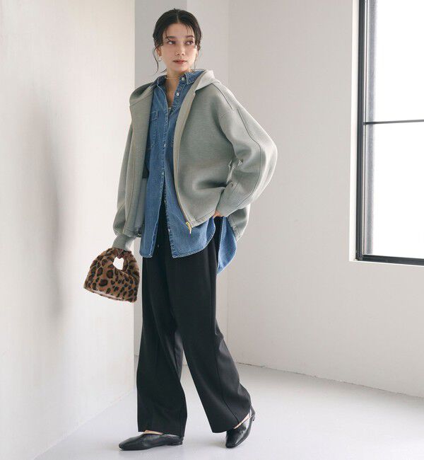 UNITED ARROWS green label relaxing「ダンボール ジップ フーディ」|パーカー|