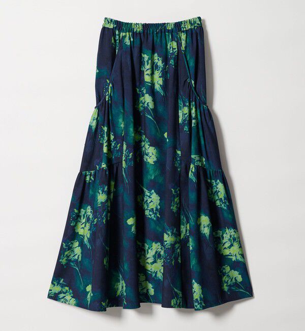 EMMEL REFINES「＜EMMEL REFINES＞EM ティアード ポケットギャザー プリントスカート」|スカート|