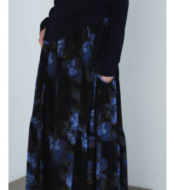 EMMEL REFINES「＜EMMEL REFINES＞EM ティアード ポケットギャザー プリントスカート」|スカート|