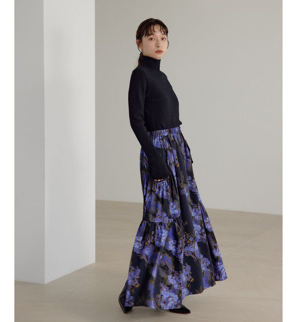 EMMEL REFINES「＜EMMEL REFINES＞EM ティアード ポケットギャザー プリントスカート」|スカート|