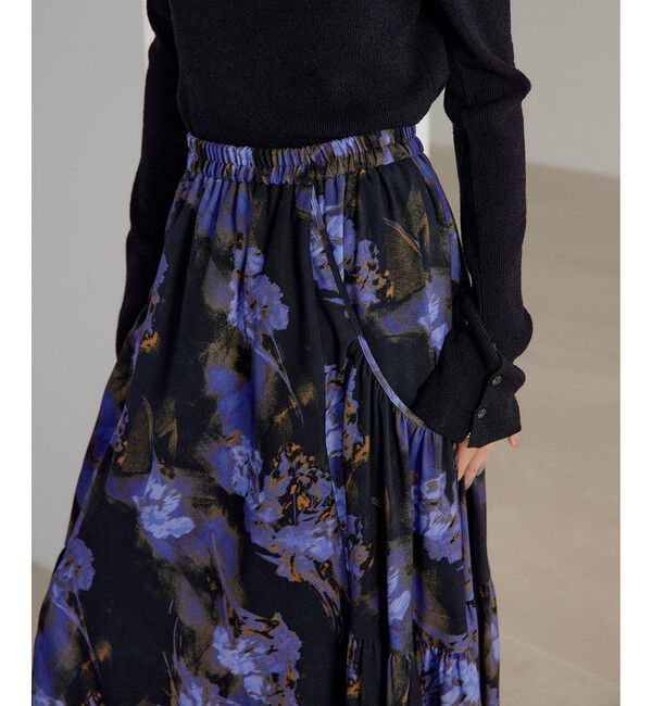 EMMEL REFINES「＜EMMEL REFINES＞EM ティアード ポケットギャザー プリントスカート」|スカート|