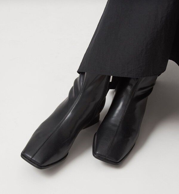 UNITED ARROWS green label relaxing「スクエアストレッチ ショートブーツ（3cmヒール）撥水」|ロングブーツ|