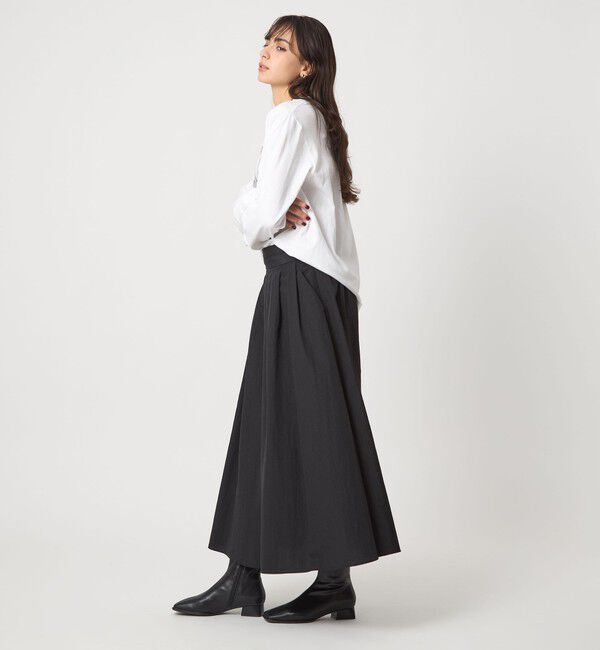 UNITED ARROWS green label relaxing「スクエアストレッチ ショートブーツ（3cmヒール）撥水」|ロングブーツ|