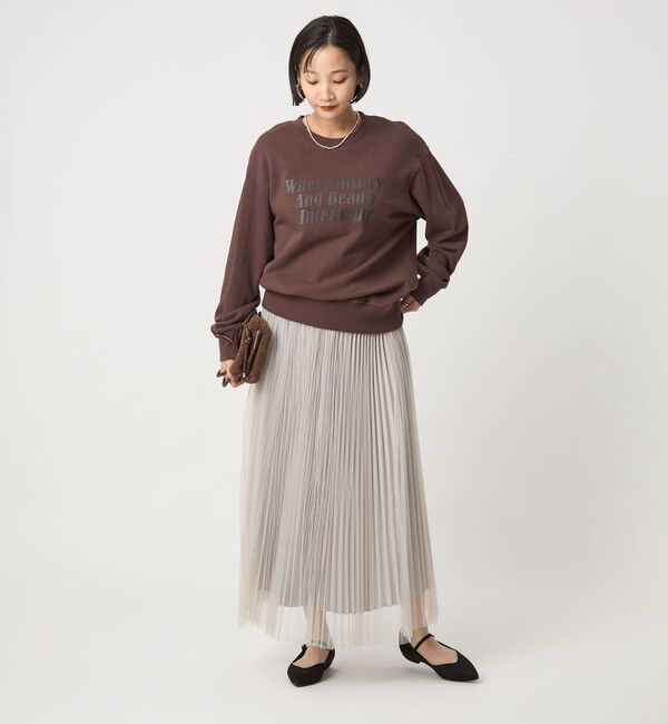 UNITED ARROWS green label relaxing「［size SHORT/TALLあり］2WAY チュール プリーツ スカート」|フレア|