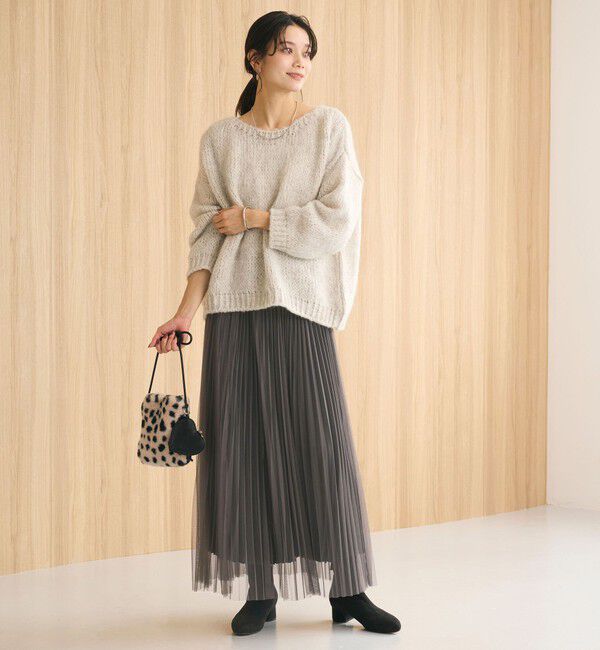 UNITED ARROWS green label relaxing「［size SHORT/TALLあり］2WAY チュール プリーツ スカート」|フレア|