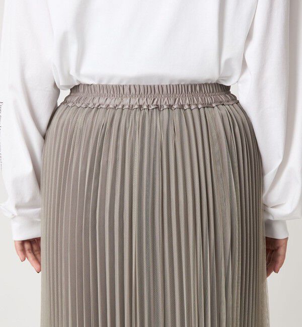 UNITED ARROWS green label relaxing「［size SHORT/TALLあり］2WAY チュール プリーツ スカート」|フレア|