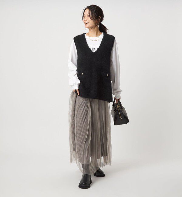 UNITED ARROWS green label relaxing「ヘアリー ニット ベスト」|ベスト・ジレ|