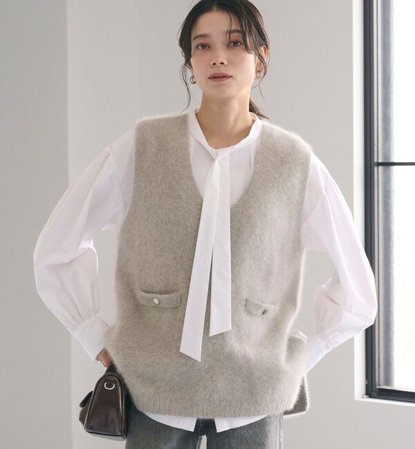 UNITED ARROWS green label relaxing「ヘアリー ニット ベスト」|ベスト・ジレ|
