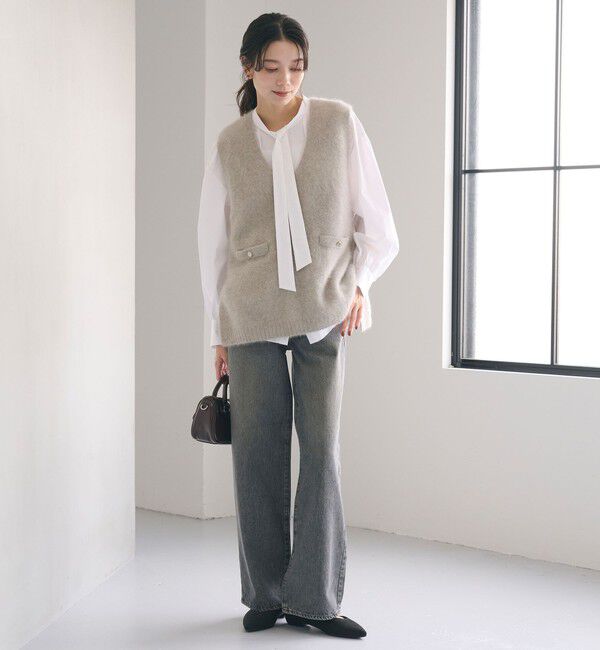 UNITED ARROWS green label relaxing「ヘアリー ニット ベスト」|ベスト・ジレ|