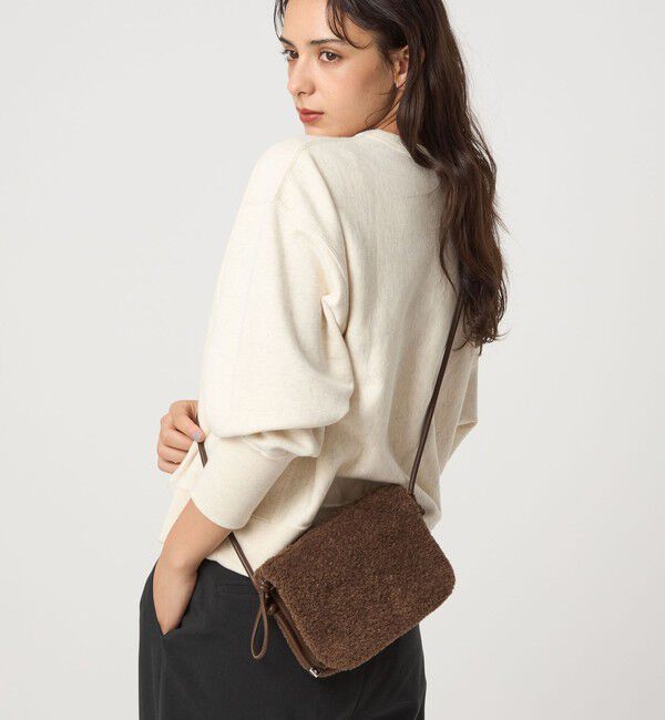 UNITED ARROWS green label relaxing「ボア ジップ ミニショルダーバッグ / ポシェット」|ショルダー・メッセンジャー|