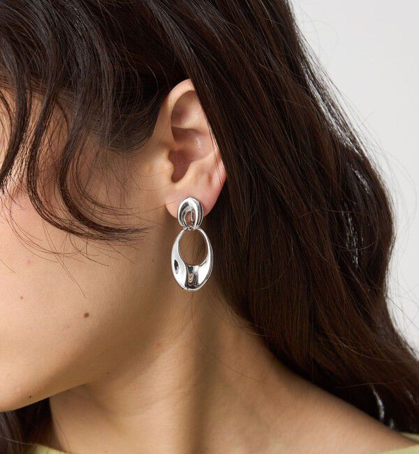 UNITED ARROWS green label relaxing「Wオーバルリング イヤリング」|ピアス|SILVER