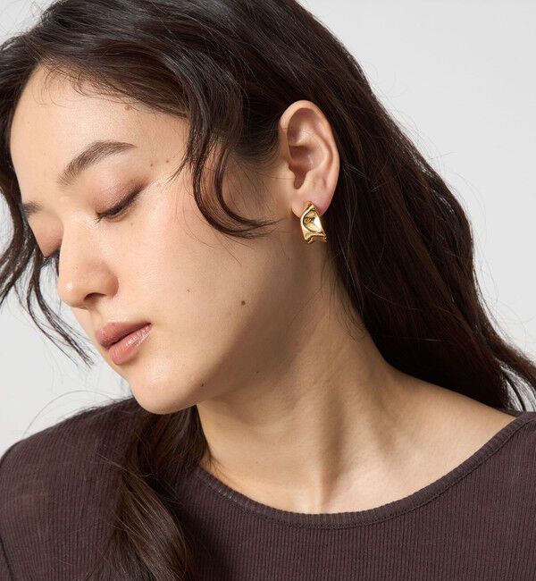 UNITED ARROWS green label relaxing「プレート フープ イヤリング」|イヤリング|