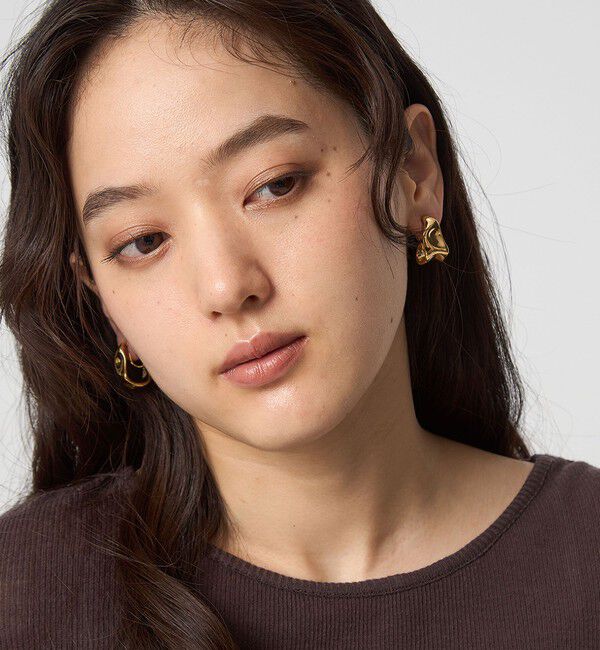 UNITED ARROWS green label relaxing「プレート フープ イヤリング」|イヤリング|