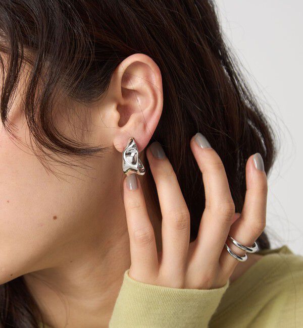 UNITED ARROWS green label relaxing「プレート フープ イヤリング」|イヤリング|