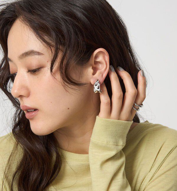 UNITED ARROWS green label relaxing「プレート フープ イヤリング」|イヤリング|