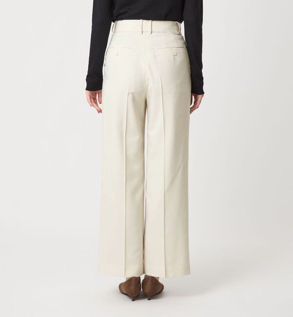 UNITED ARROWS green label relaxing「［size SHORT/TALLあり］キチントボトムス カバー ワイド パンツ オフホワイト」|スラックス|