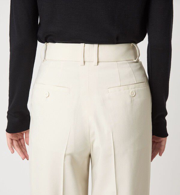 UNITED ARROWS green label relaxing「［size SHORT/TALLあり］キチントボトムス カバー ワイド パンツ オフホワイト」|スラックス|