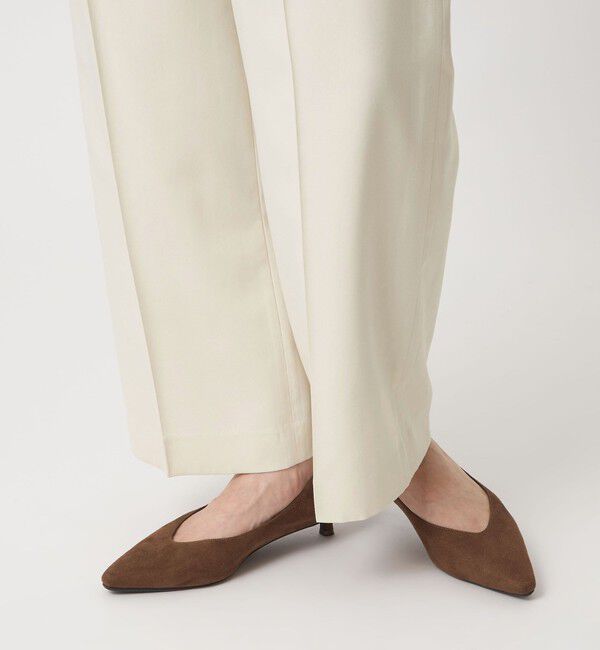 UNITED ARROWS green label relaxing「［size SHORT/TALLあり］キチントボトムス カバー ワイド パンツ オフホワイト」|スラックス|