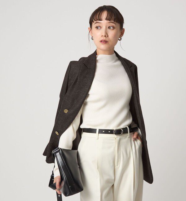 UNITED ARROWS green label relaxing「ウール リブ ボトルネック ニット プルオーバー ウォッシャブル」|ニット・セーター|