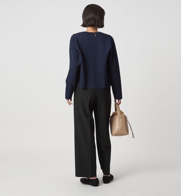 UNITED ARROWS green label relaxing「［size SHORT/TALLあり］ダブルクロス ワイド パンツ ウォッシャブル ストレッチ」|スラックス|