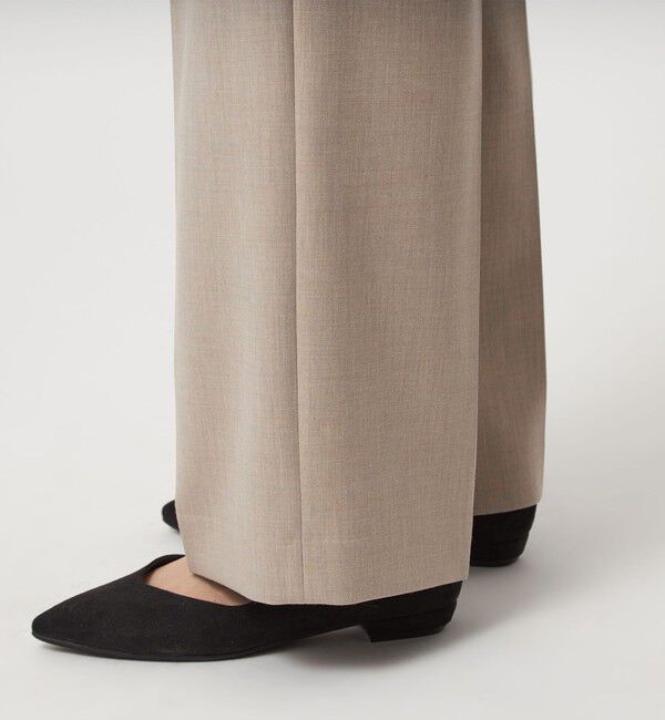 UNITED ARROWS green label relaxing「［size SHORT/TALLあり］ダブルクロス ワイド パンツ ウォッシャブル ストレッチ」|スラックス|