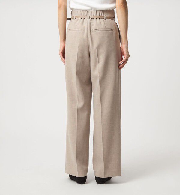 UNITED ARROWS green label relaxing「［size SHORT/TALLあり］ダブルクロス ワイド パンツ ウォッシャブル ストレッチ」|スラックス|