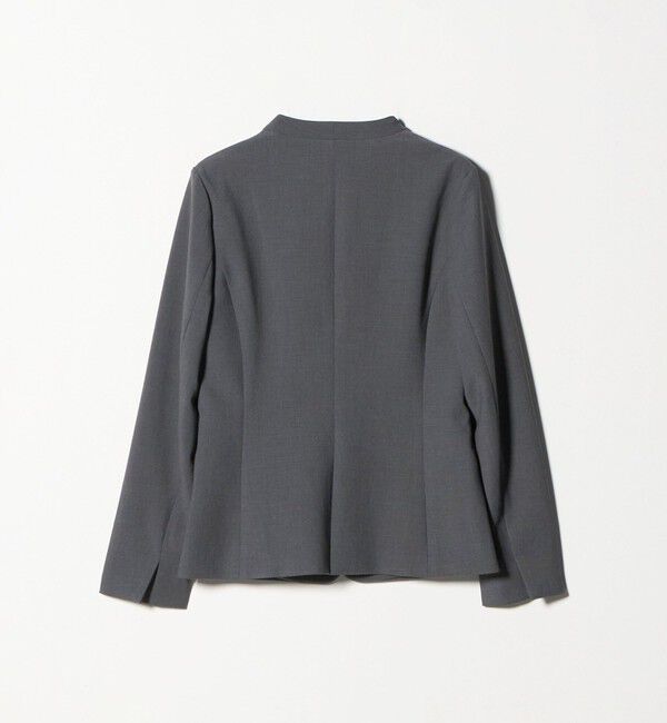 UNITED ARROWS green label relaxing「ダブルクロス ノーラペル ジャケット ウォッシャブル ストレッチ」|ノーカラージャケット|