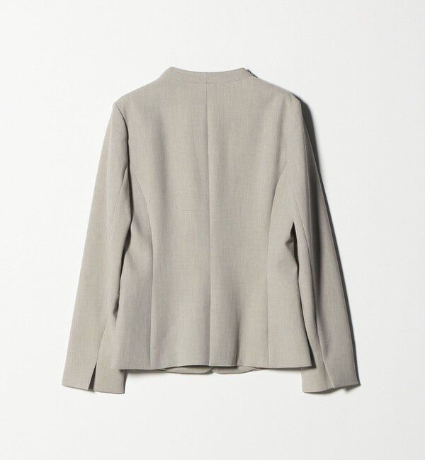 UNITED ARROWS green label relaxing「ダブルクロス ノーラペル ジャケット ウォッシャブル ストレッチ」|ノーカラージャケット|