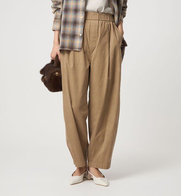 UNITED ARROWS green label relaxing「ライトコール カーブ パンツ」|その他|BEIGE