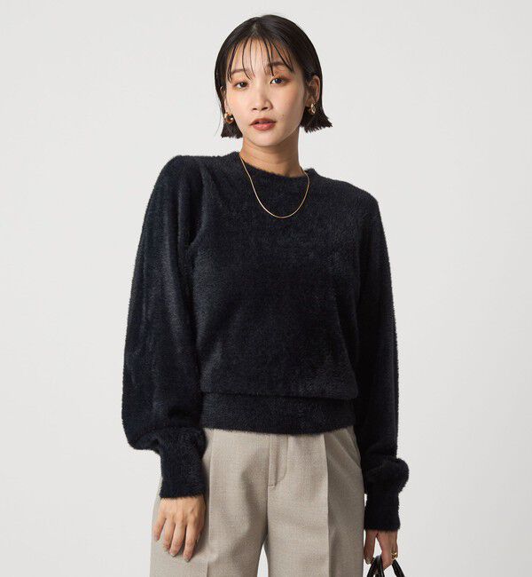 UNITED ARROWS green label relaxing「フラッフ フェザーヤーン ロングスリーブ ニット プルオーバー」|ニット・セーター|