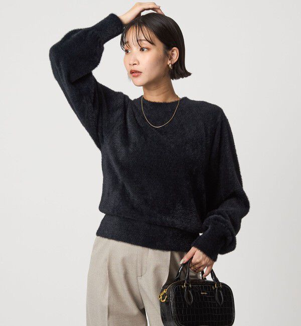 UNITED ARROWS green label relaxing「フラッフ フェザーヤーン ロングスリーブ ニット プルオーバー」|ニット・セーター|
