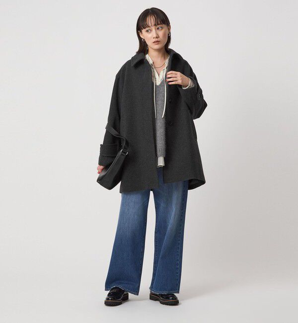 UNITED ARROWS green label relaxing「［size SHORT/TALLあり］SENTDALE WOOL ミドル コート」|ステンカラーコート|