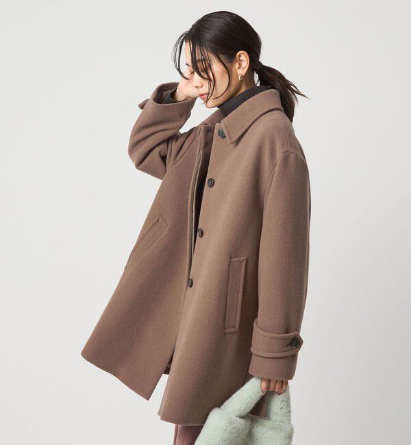 UNITED ARROWS green label relaxing「［size SHORT/TALLあり］SENTDALE WOOL ミドル コート」|ステンカラーコート|