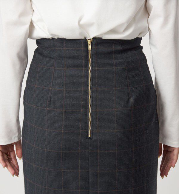 UNITED ARROWS green label relaxing「［size SHORT/TALLあり］キチントボトムス サキソニー Iライン スリム スカート」|タイト|