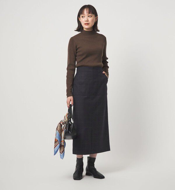 UNITED ARROWS green label relaxing「［size SHORT/TALLあり］キチントボトムス サキソニー Iライン スリム スカート」|タイト|