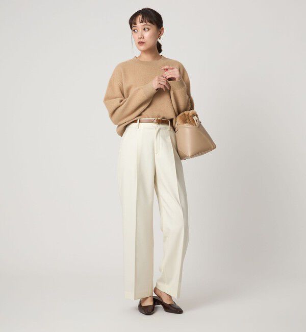 UNITED ARROWS green label relaxing「［size SHORT/TALLあり］キチントボトムス サキソニー ワイド パンツ」|スラックス|