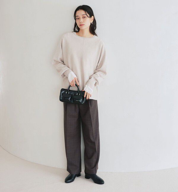 UNITED ARROWS green label relaxing「［size SHORT/TALLあり］キチントボトムス サキソニー ワイド パンツ」|スラックス|