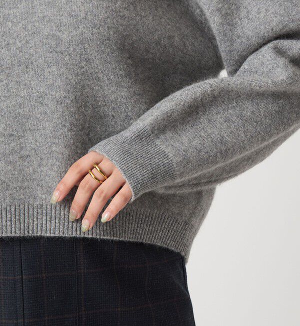 UNITED ARROWS green label relaxing「FOXブレンド ラメ フォルム ドルマン ニット プルオーバー」|ニット・セーター|