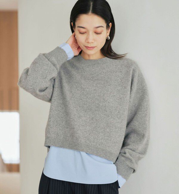 UNITED ARROWS green label relaxing「FOXブレンド ラメ フォルム ドルマン ニット プルオーバー」|ニット・セーター|