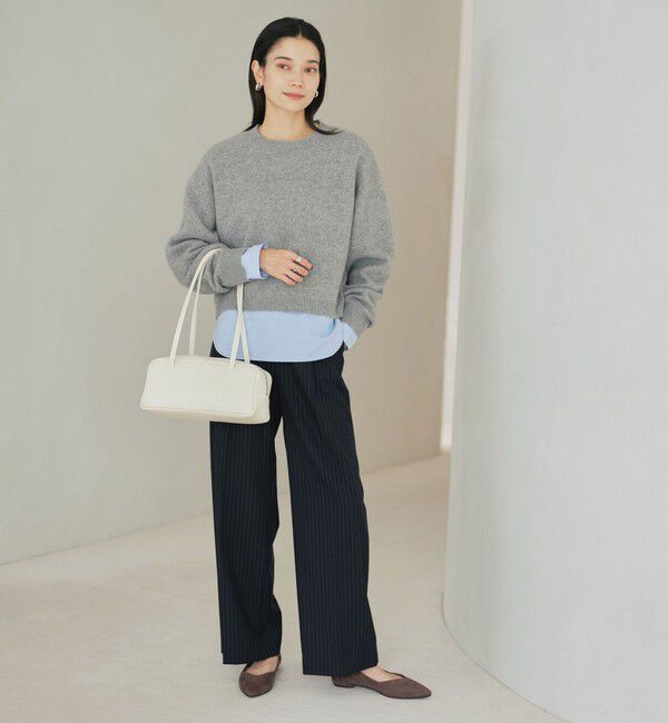 UNITED ARROWS green label relaxing「FOXブレンド ラメ フォルム ドルマン ニット プルオーバー」|ニット・セーター|