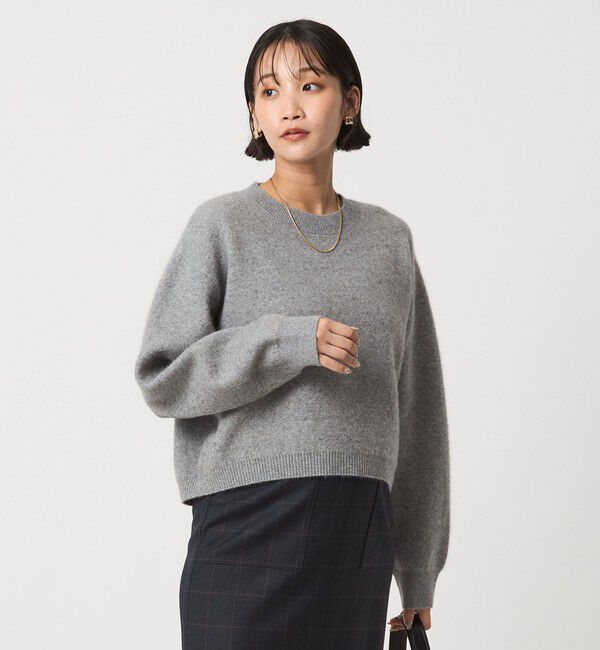 UNITED ARROWS green label relaxing「FOXブレンド ラメ フォルム ドルマン ニット プルオーバー」|ニット・セーター|