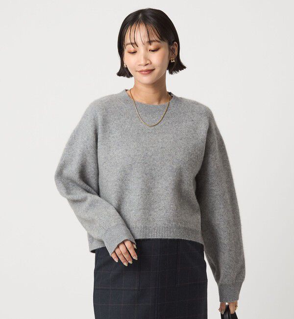 UNITED ARROWS green label relaxing「FOXブレンド ラメ フォルム ドルマン ニット プルオーバー」|ニット・セーター|