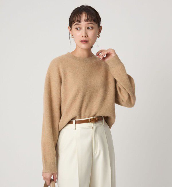 UNITED ARROWS green label relaxing「FOXブレンド ラメ フォルム ドルマン ニット プルオーバー」|ニット・セーター|