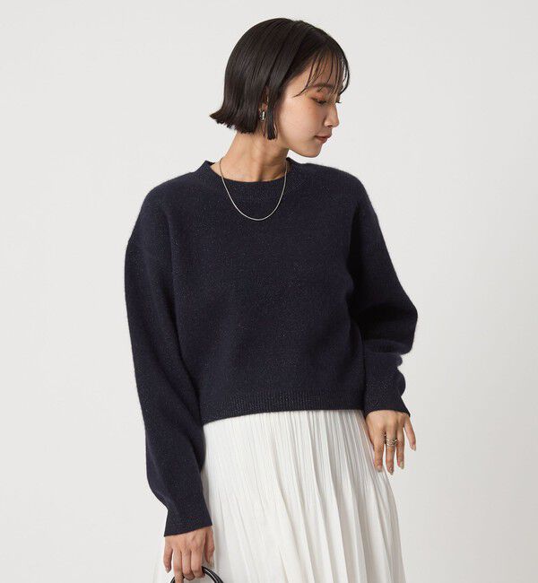 UNITED ARROWS green label relaxing「FOXブレンド ラメ フォルム ドルマン ニット プルオーバー」|ニット・セーター|