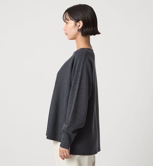 UNITED ARROWS green label relaxing「ウール スムース ワイド ニット プルオーバー ウォッシャブル」|ニット・セーター|