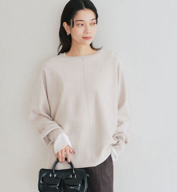 UNITED ARROWS green label relaxing「ウール スムース ワイド ニット プルオーバー ウォッシャブル」|ニット・セーター|